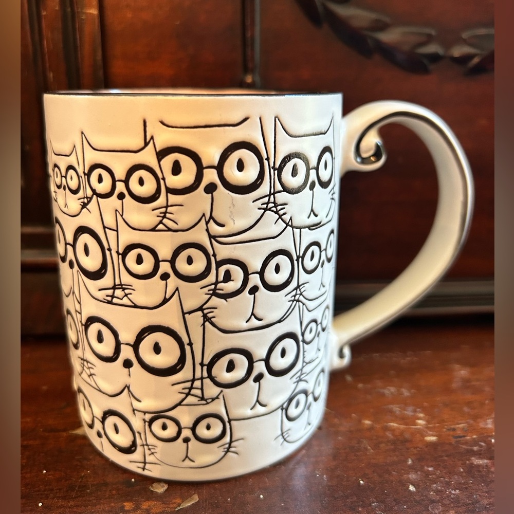 Cat Face Mug with Glasses - Like New - Spectrum Designz